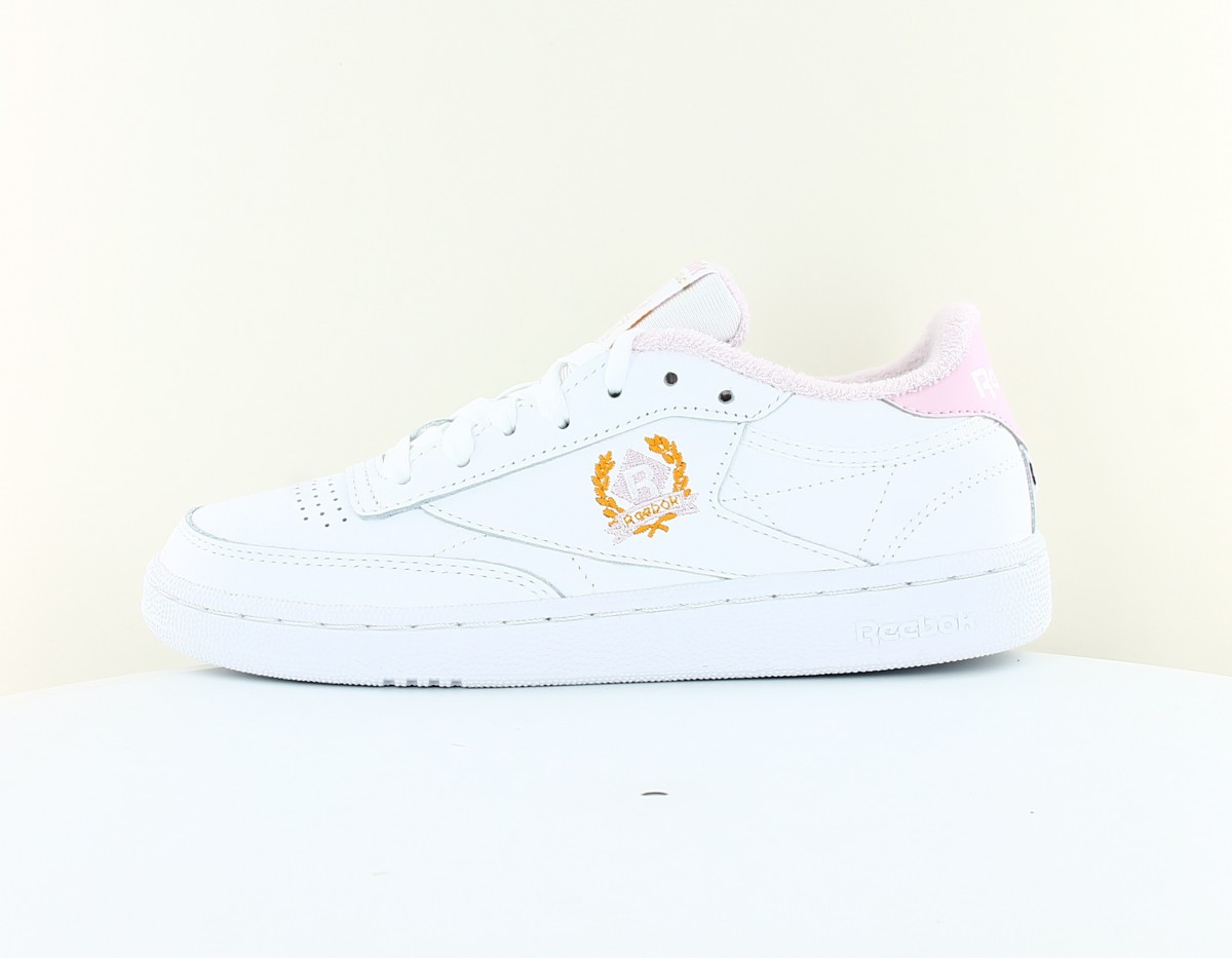 Reebok Club c 85 laurier blanc jaune rose pale