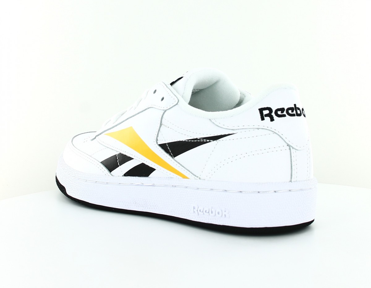 Reebok Club c 85 mu blanc noir jaune