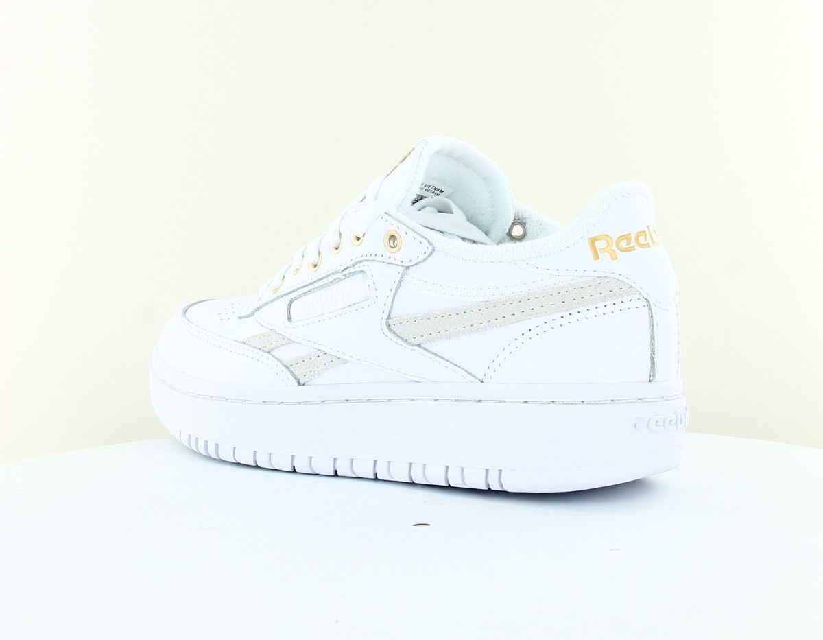 Reebok Club c double blanc beige or