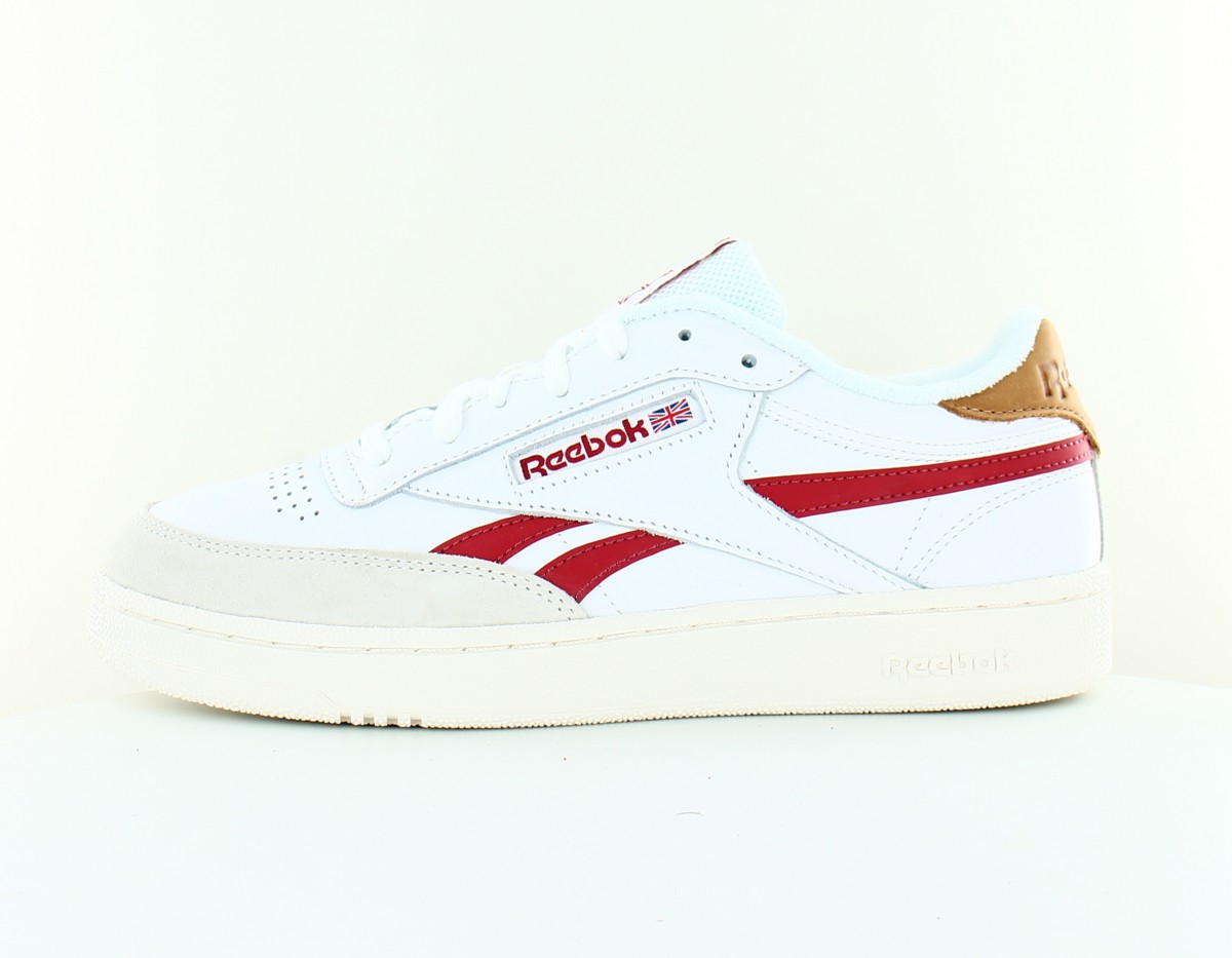 Reebok Club c revenge blanc rouge marron clair