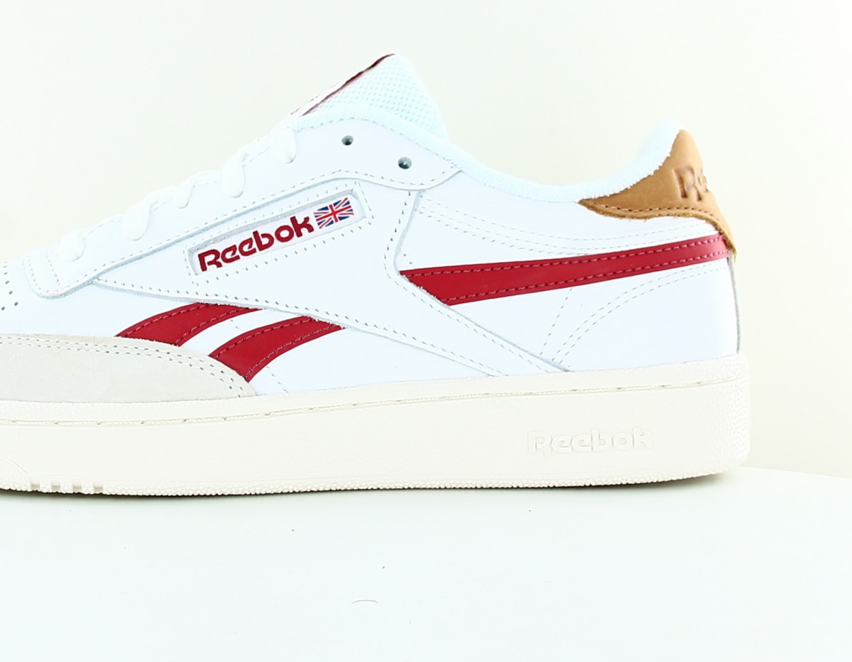 Reebok Club c revenge blanc rouge marron clair