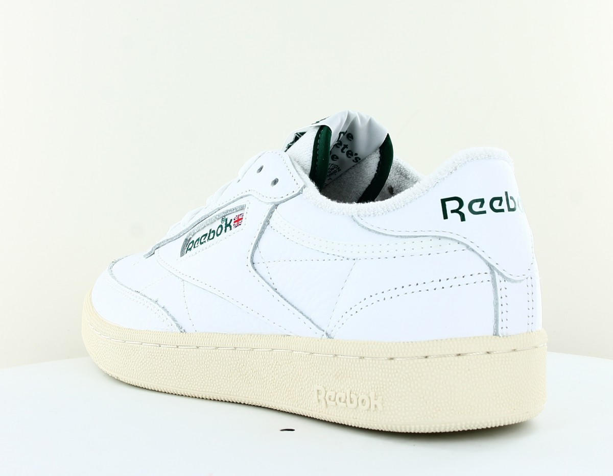 Reebok Club c 85 terry tongue blanc vert beige