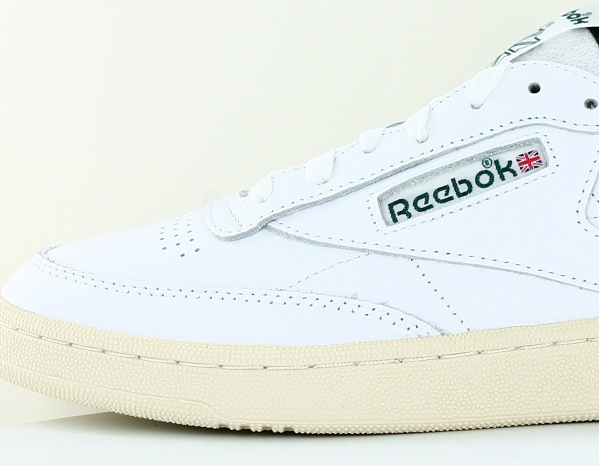 Reebok Club c 85 terry tongue blanc vert beige