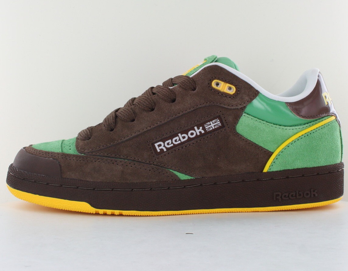 Reebok Club c bulc marron vert jaune