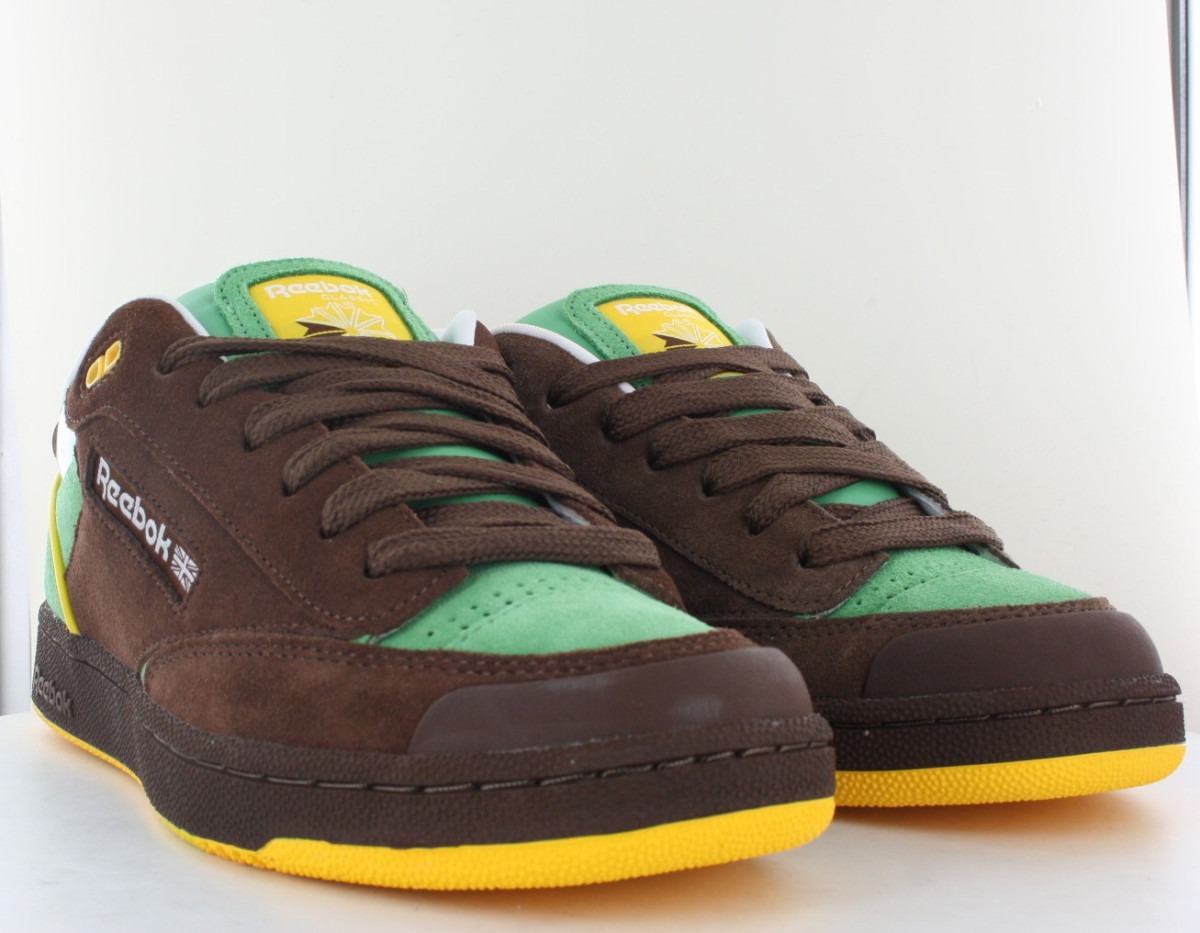 Reebok Club c bulc marron vert jaune