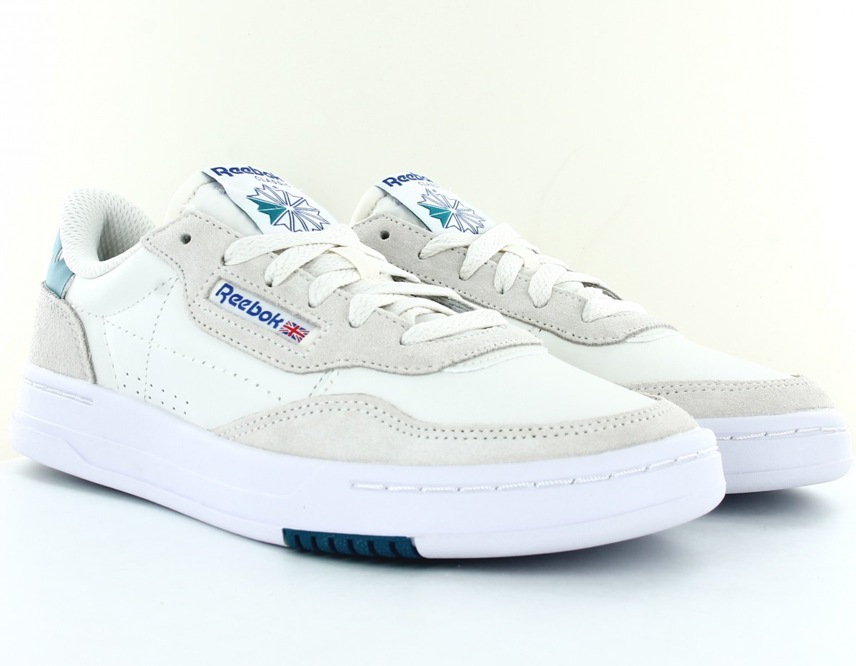 Reebok Court peak blanc bleu turquoise