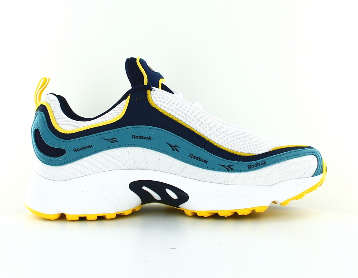 Reebok Daytona dmx vector blanc bleu jaune