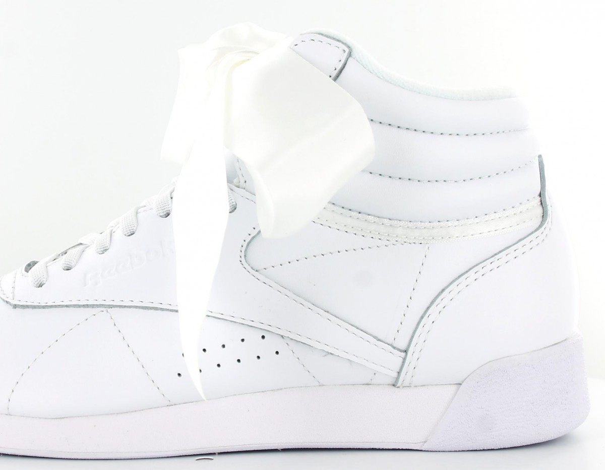 Reebok Freestyle Hi Satin Bow Blanc