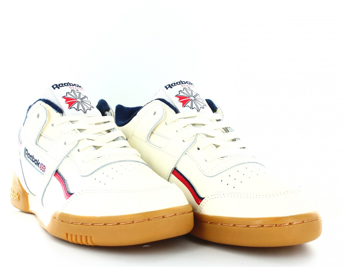 Reebok Workout Plus Beige bleu rouge