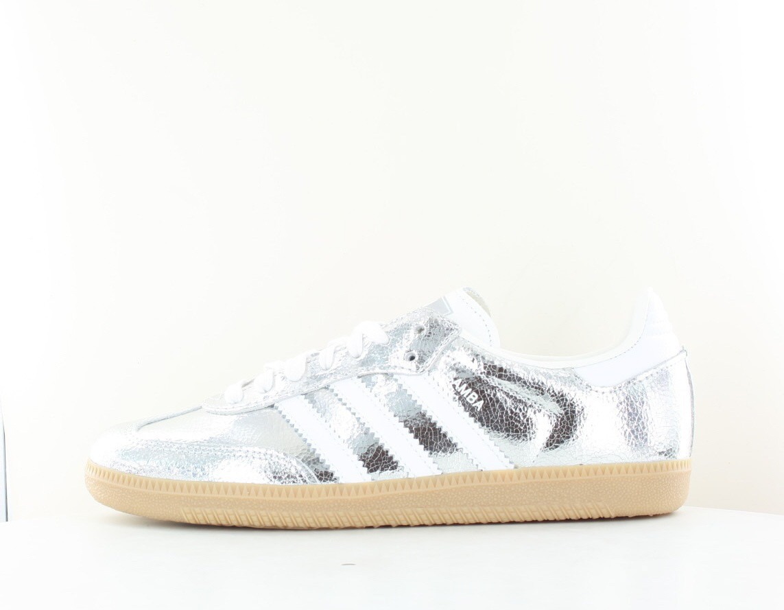 Adidas Samba og argent blanc gomme