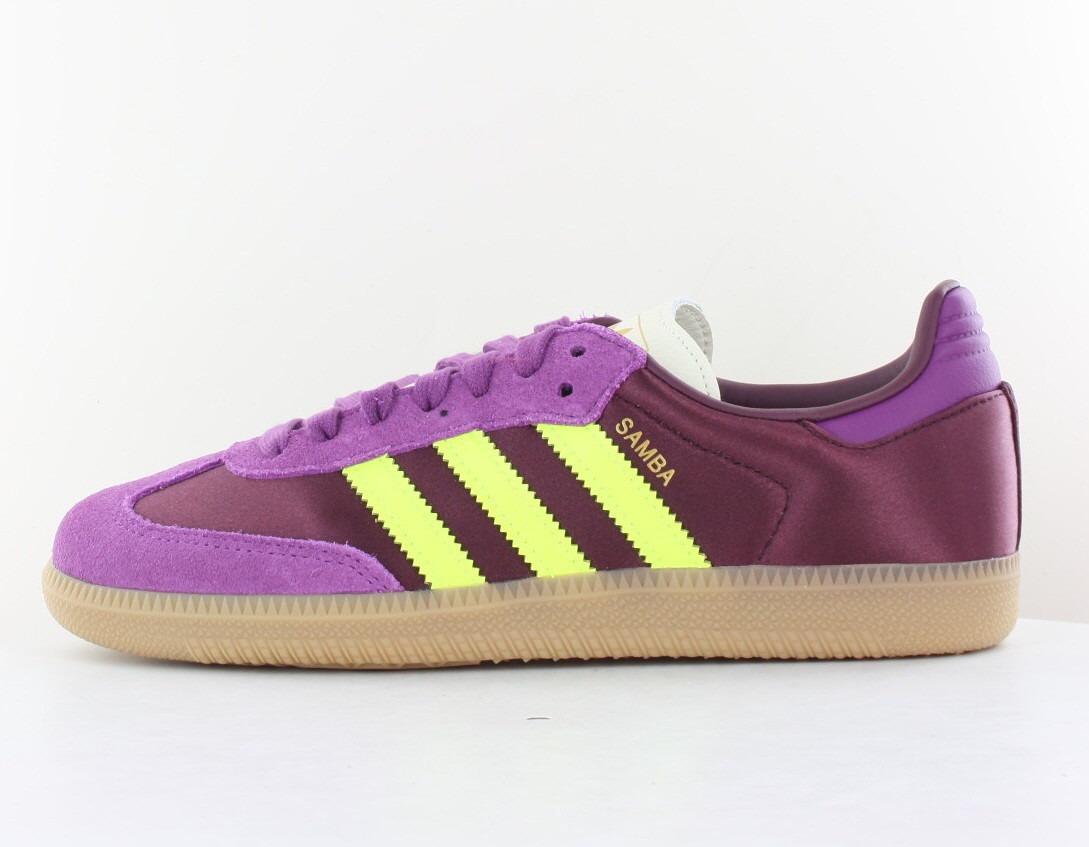 Adidas Samba og bordeaux rose jaune beige satin