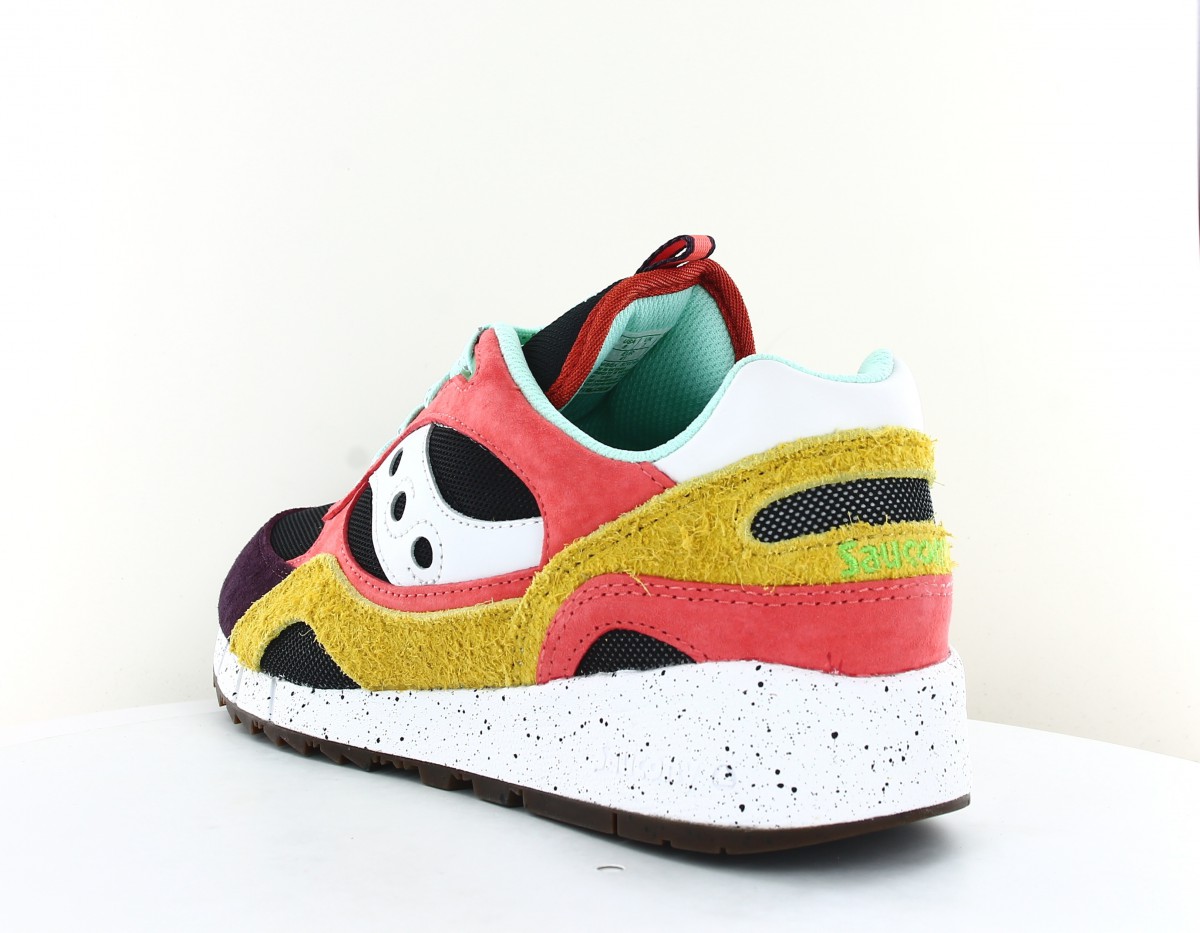 Saucony Shadow 6000 trailian noir corail jaune violet bleu