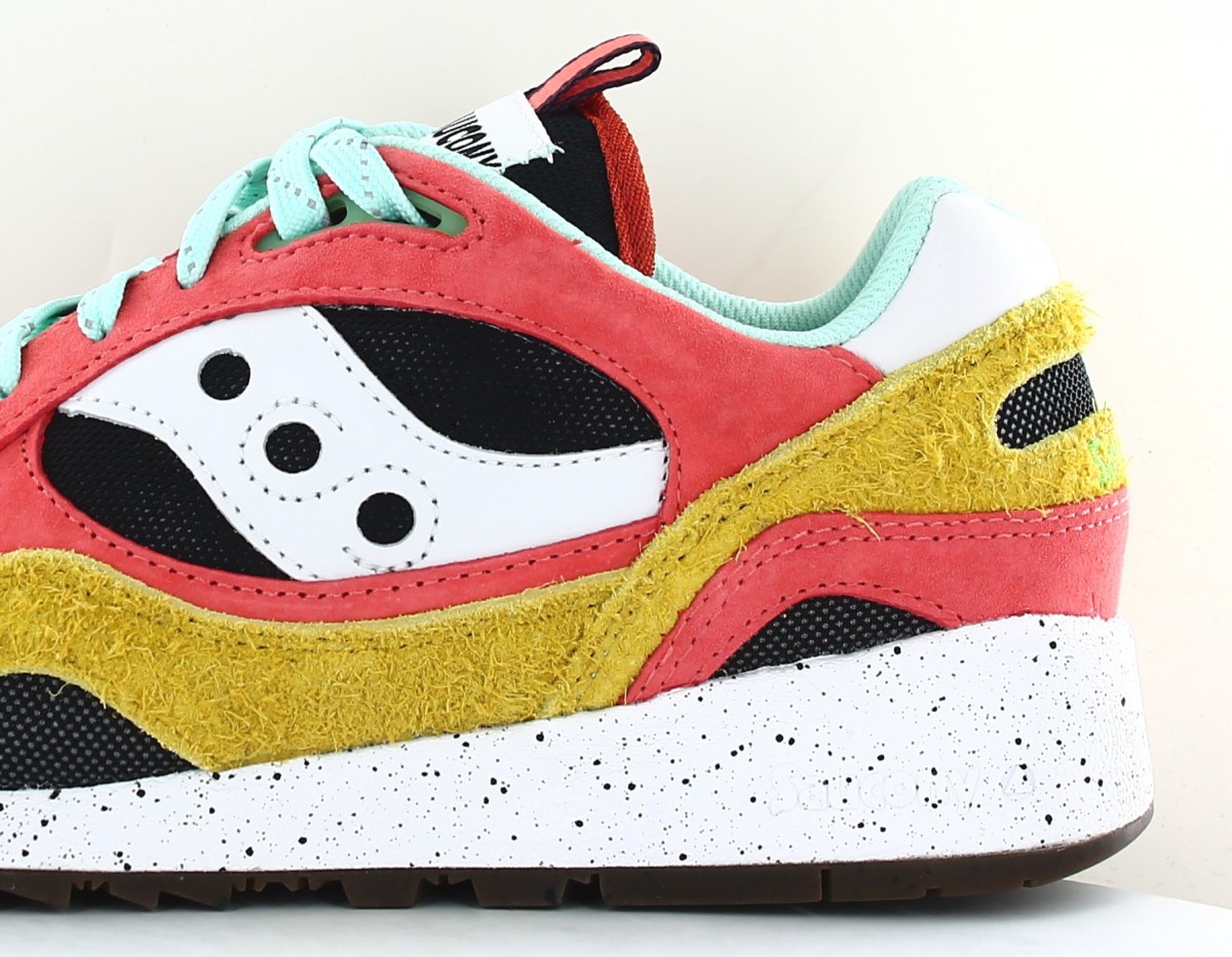 Saucony Shadow 6000 trailian noir corail jaune violet bleu