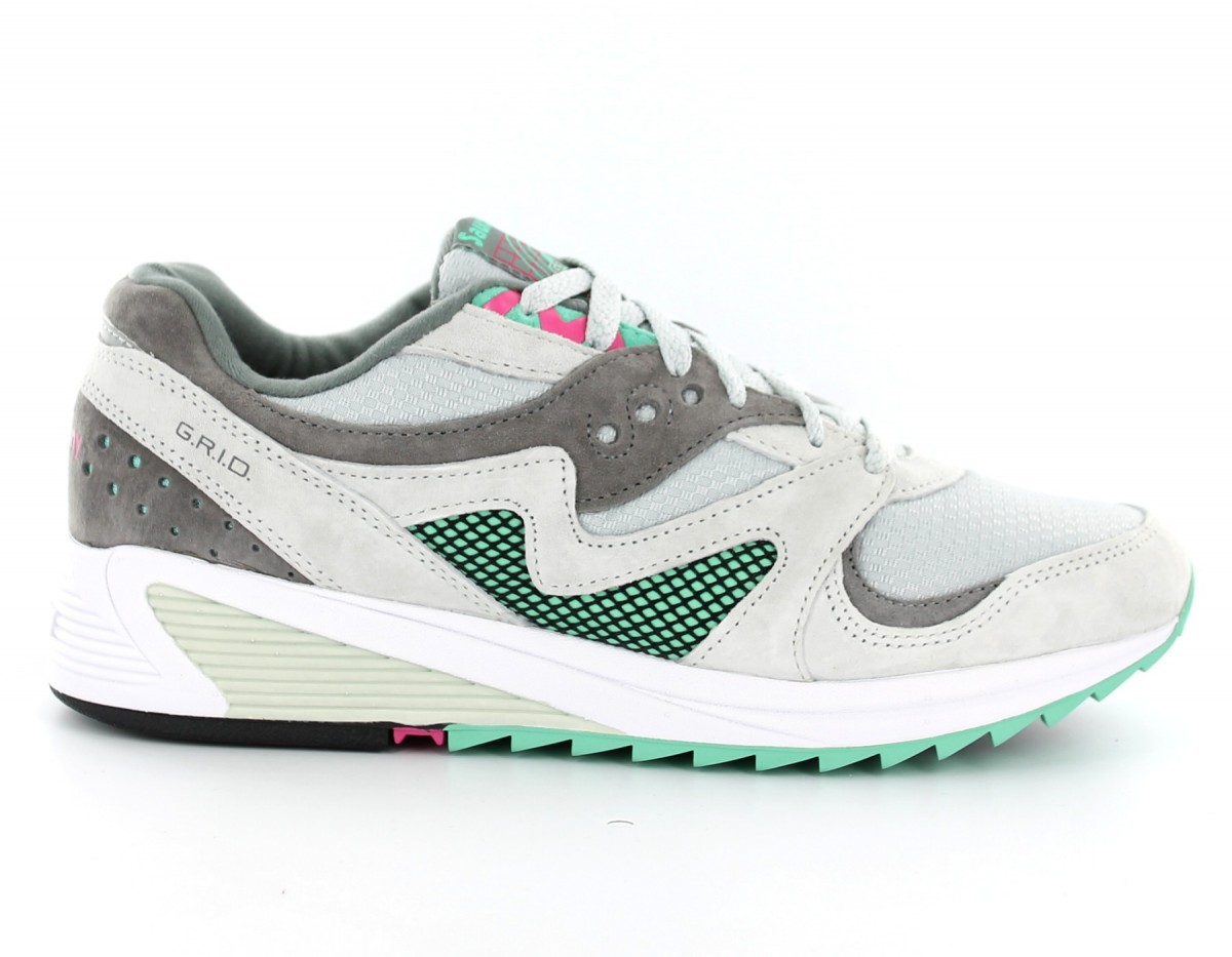 Saucony grid 8000 cl premium GRIS/GRIS/VERT