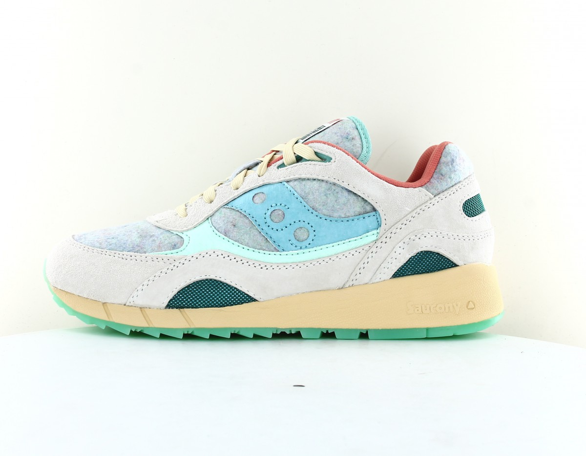 Saucony Shadow 6000 beige bleu ciel orange vert pastel