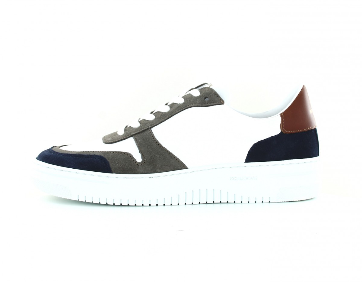 Schmoove Evoc sneaker suede blanc gris bleu marine marron
