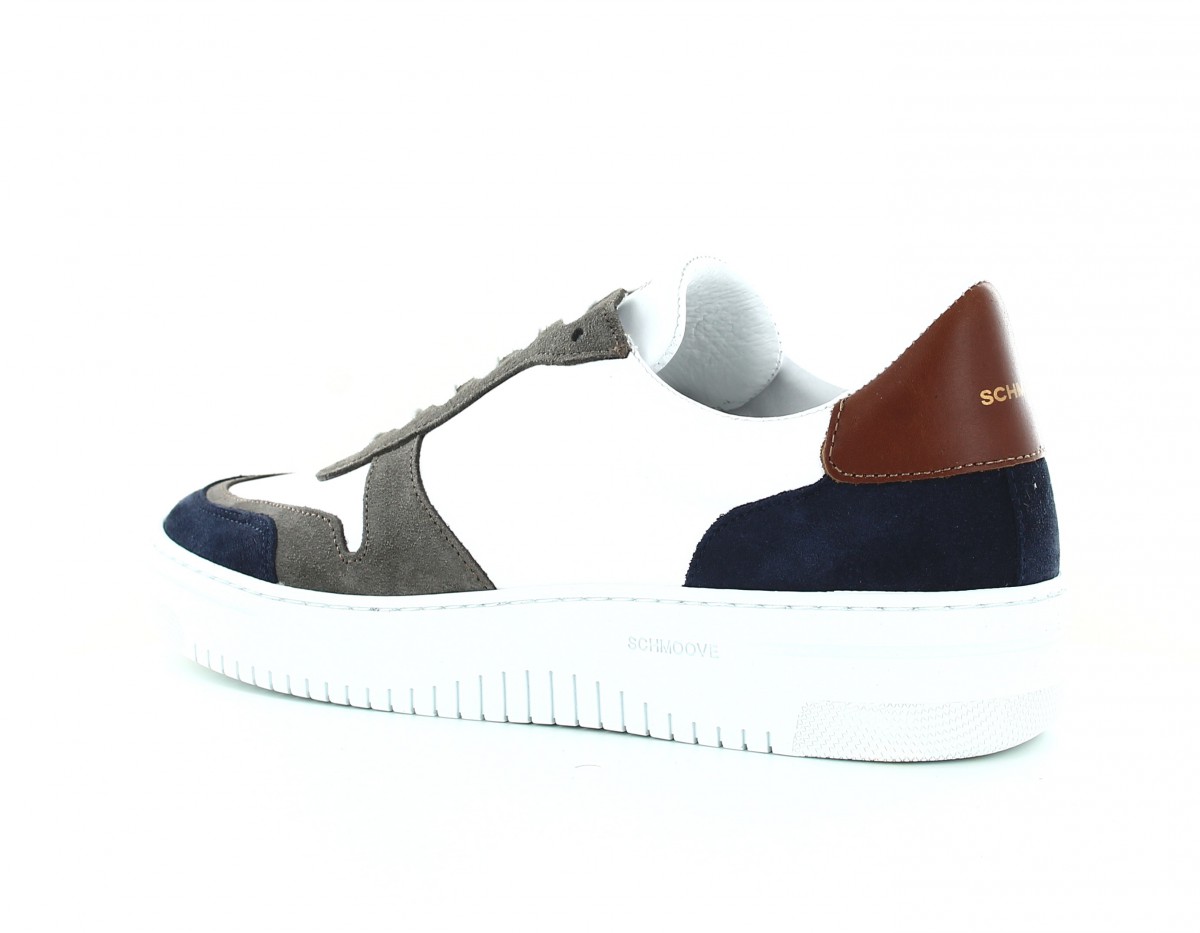 Schmoove Evoc sneaker suede blanc gris bleu marine marron