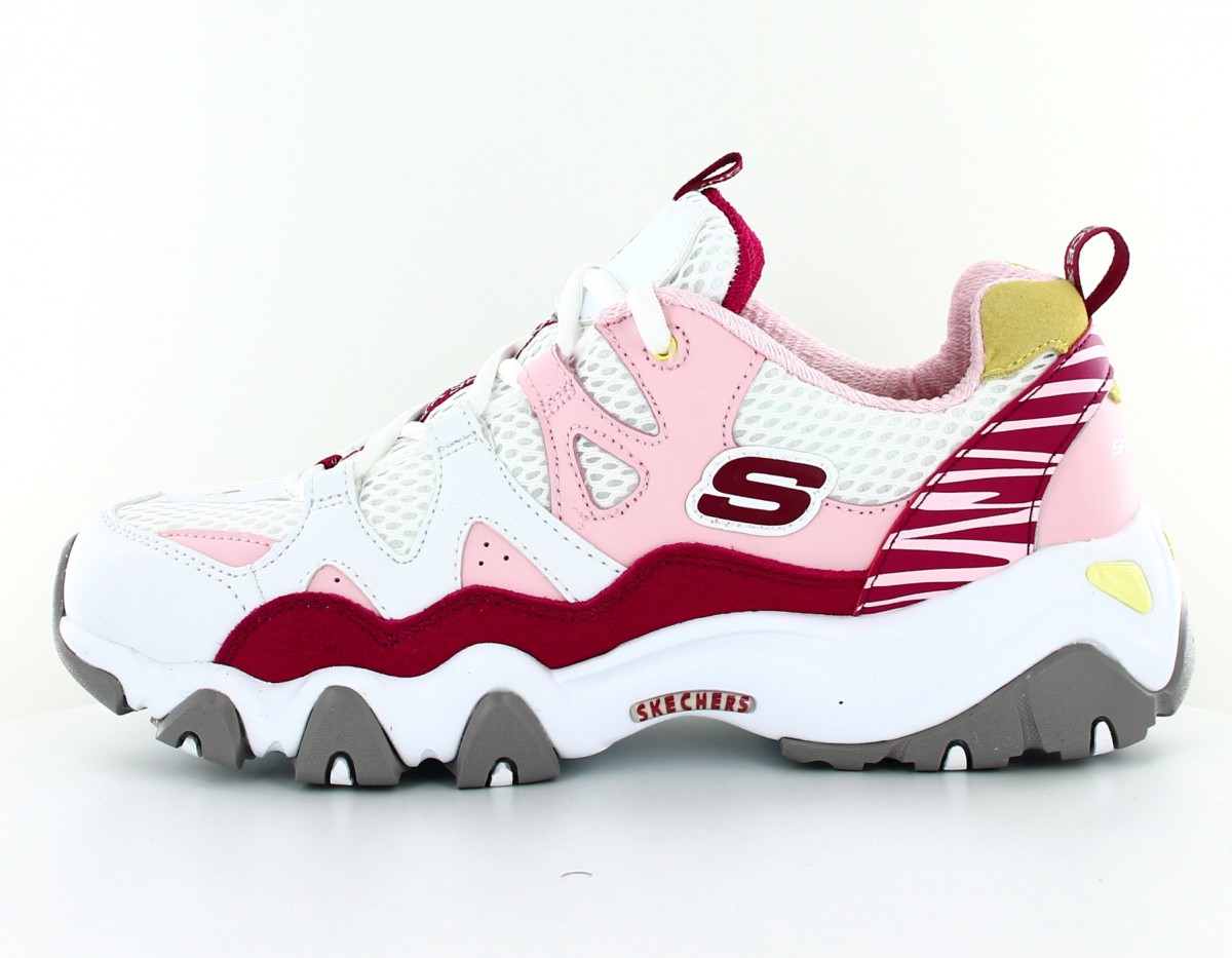 Skechers D lites x one piece doflamingo-blanc-rose