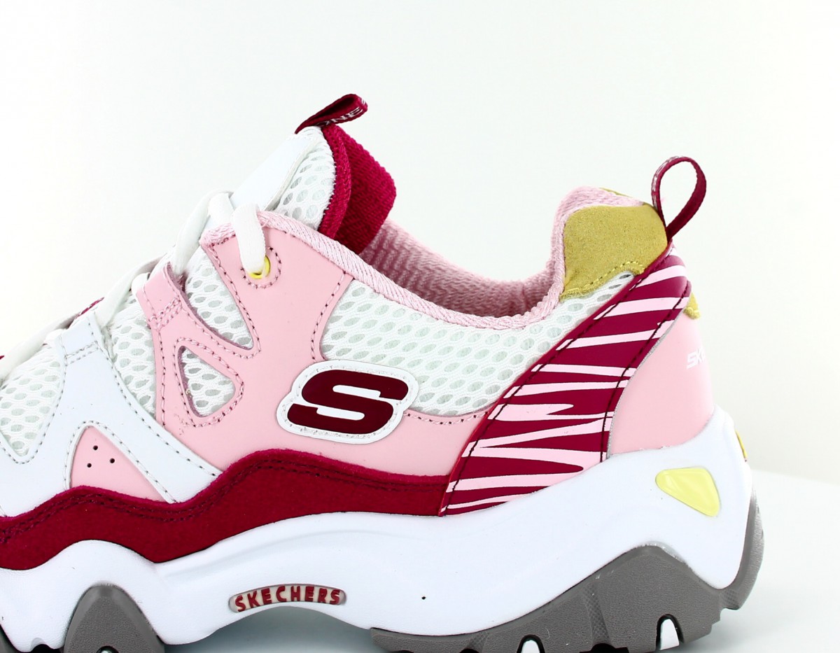 Skechers D lites x one piece doflamingo-blanc-rose