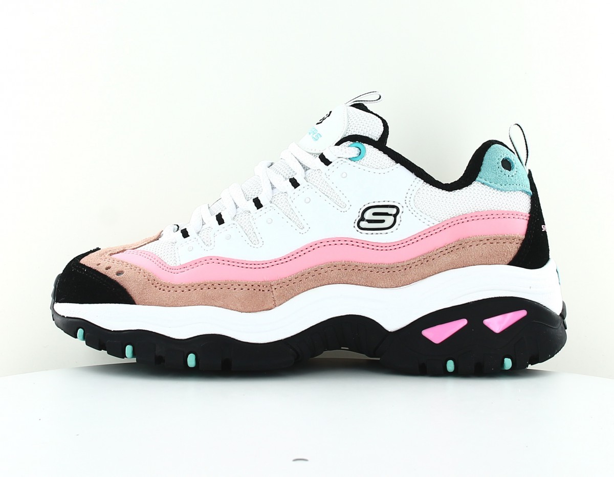 Skechers Energy sunny waves blanc rose marron bleu