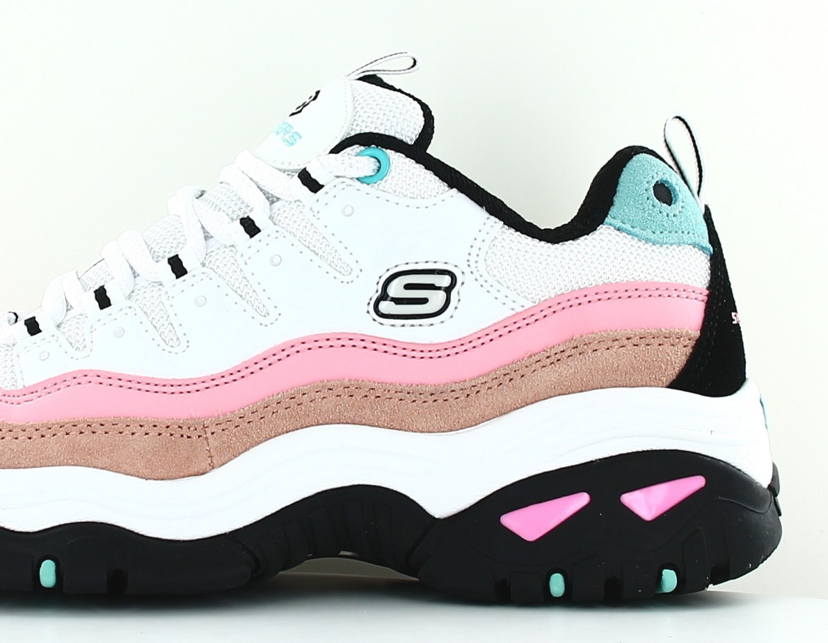 Skechers Energy sunny waves blanc rose marron bleu