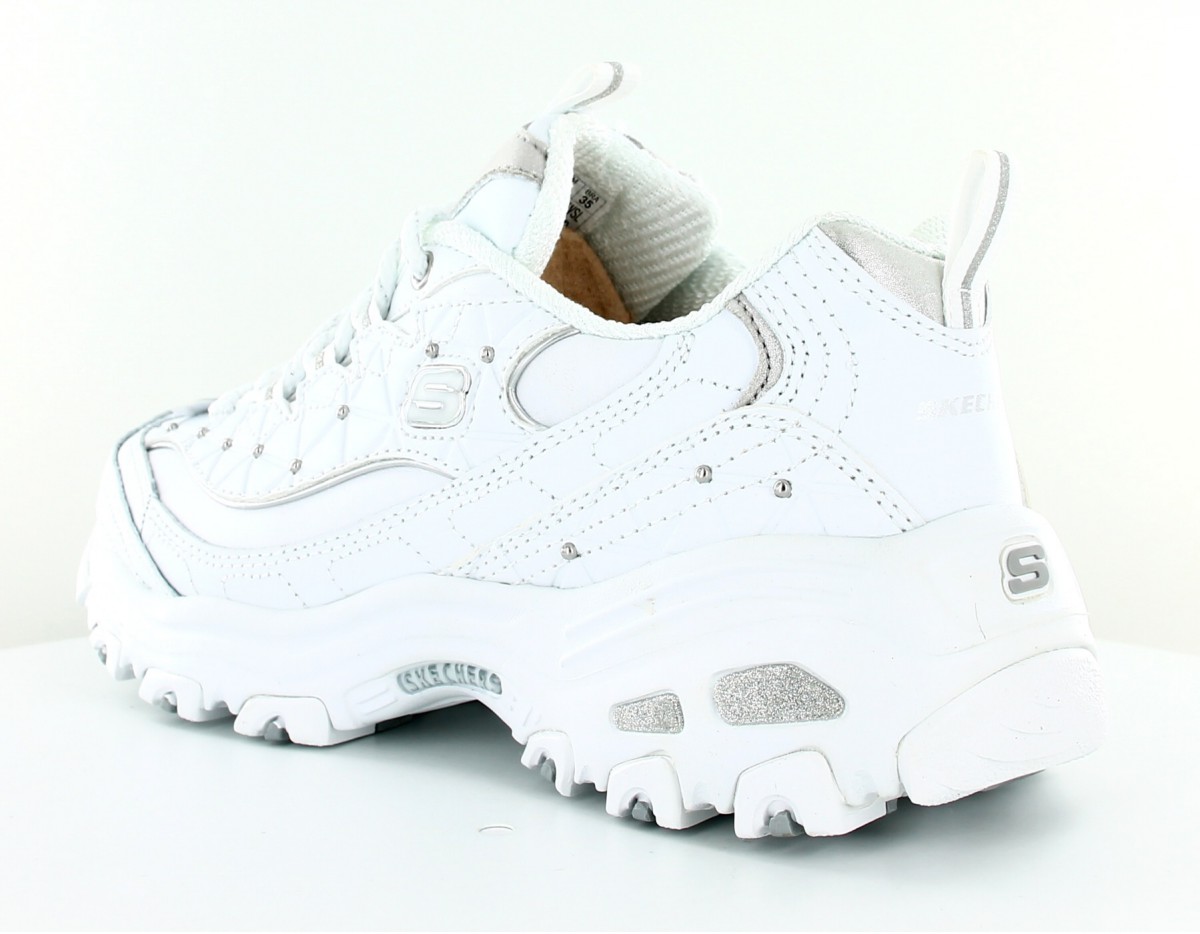 Skechers D lites glamour feels blanc argent