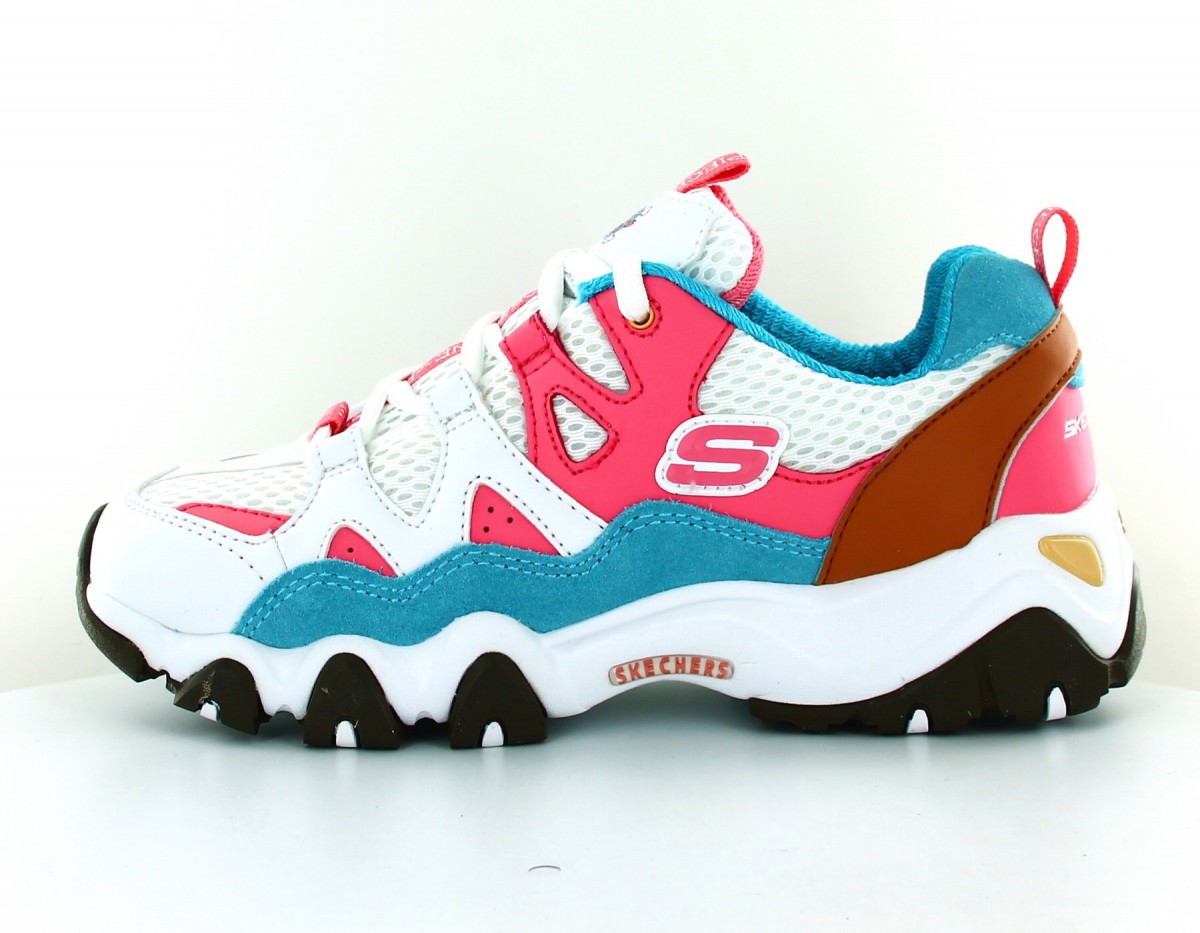 Skechers D'lites 2 One piece chopper-blanc-rose-bleu