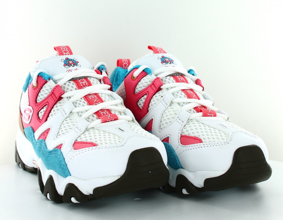 Adivinar Volar cometa Sumergir Skechers D'lites 2 One piece Chopper-blanc-rose-bleu SN12977