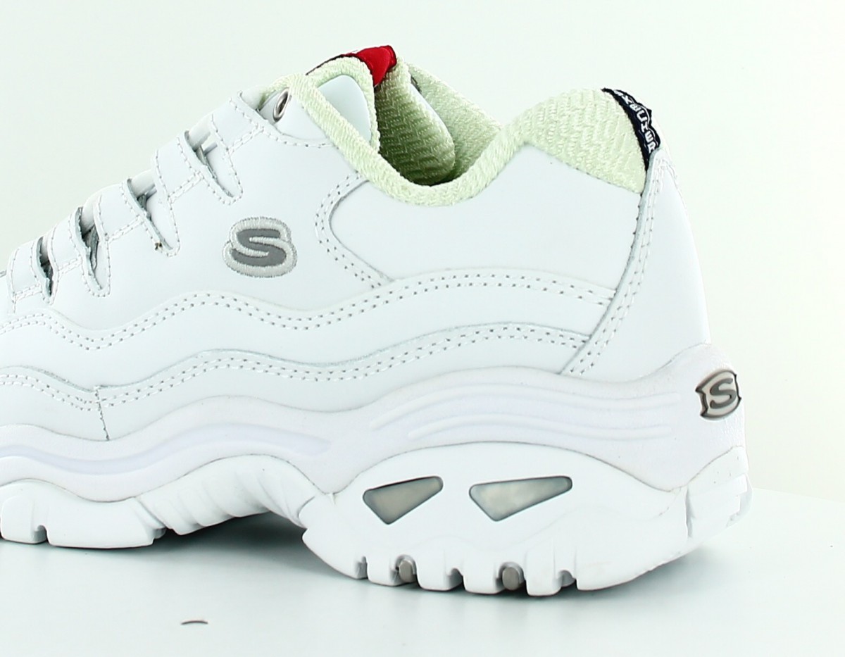 Skechers D lites energy blanc bleu rouge