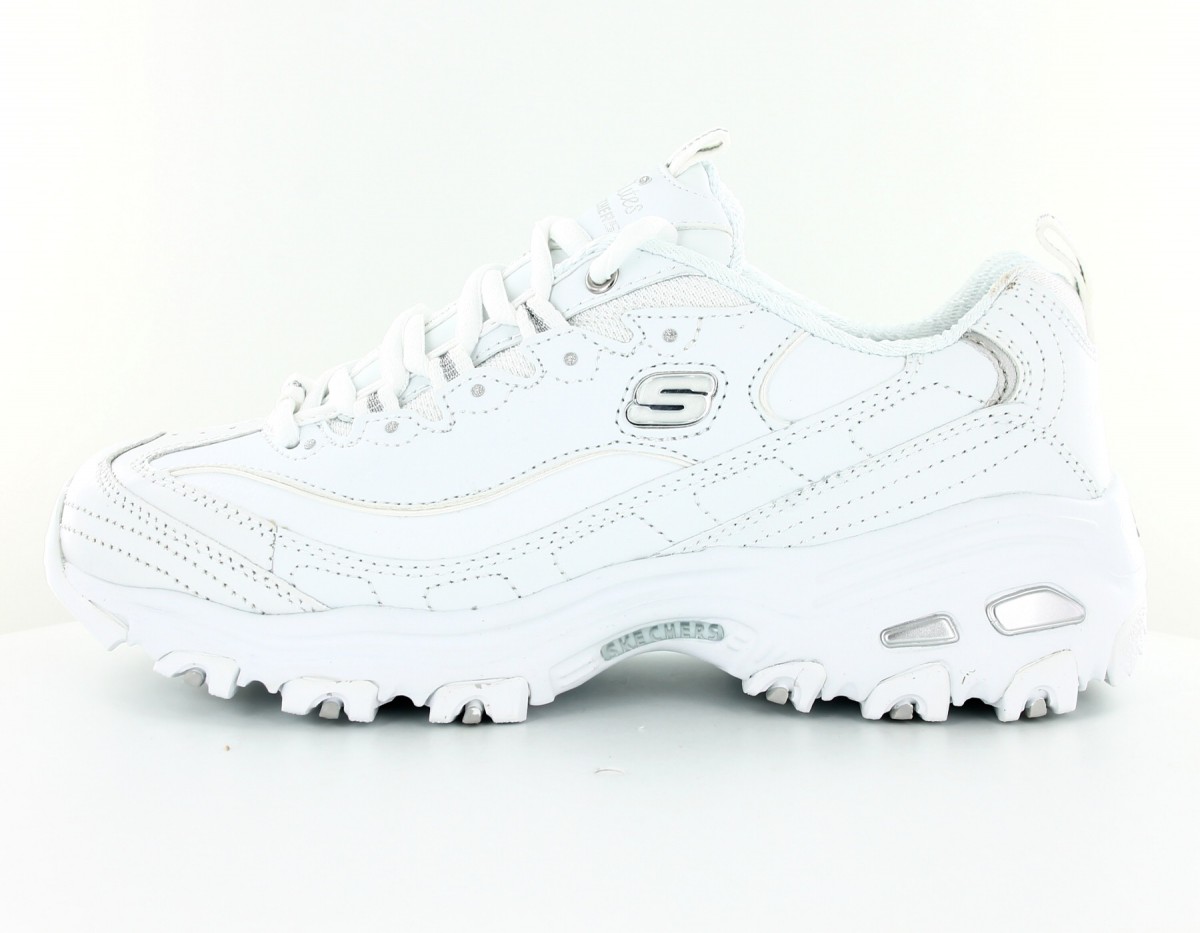 Skechers D lites blanc blanc argent