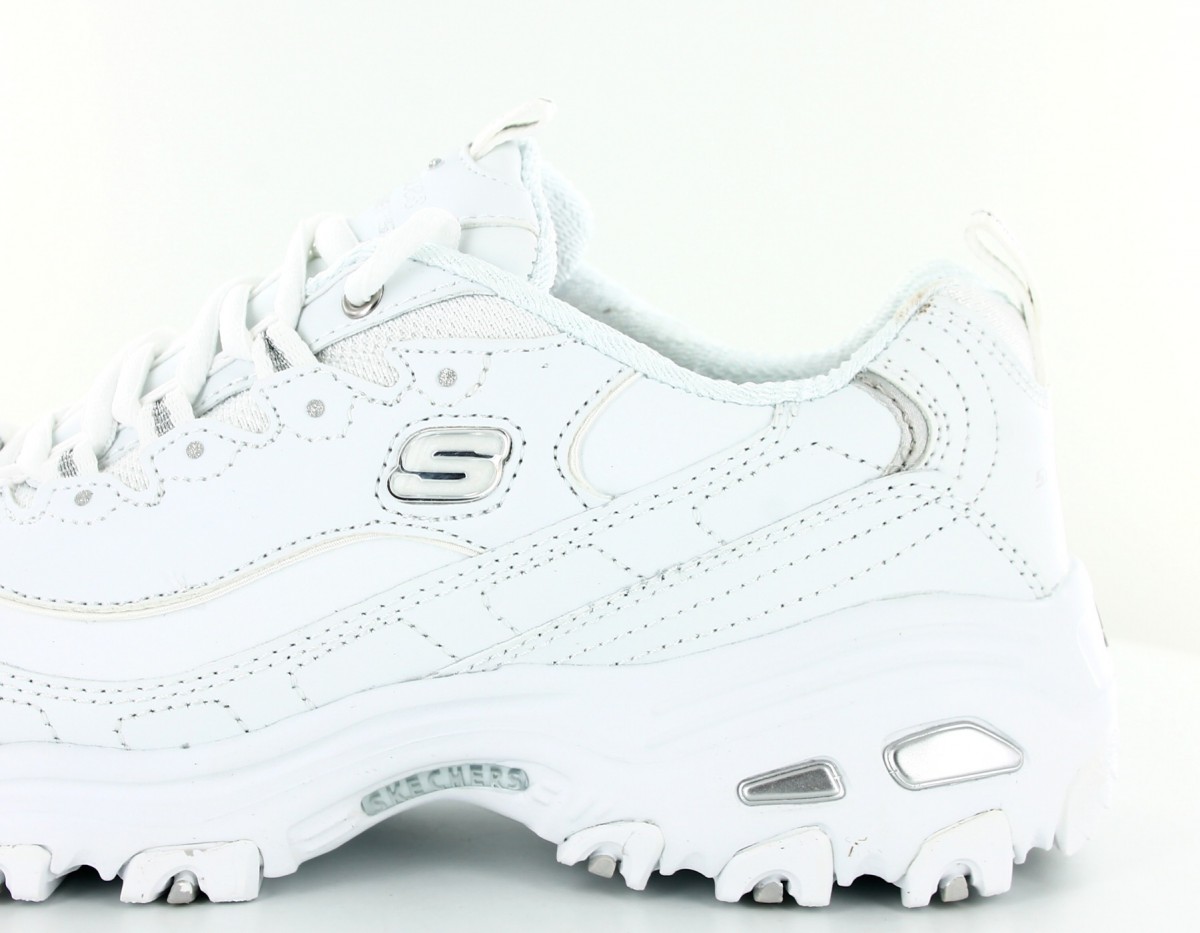 Skechers D lites blanc blanc argent