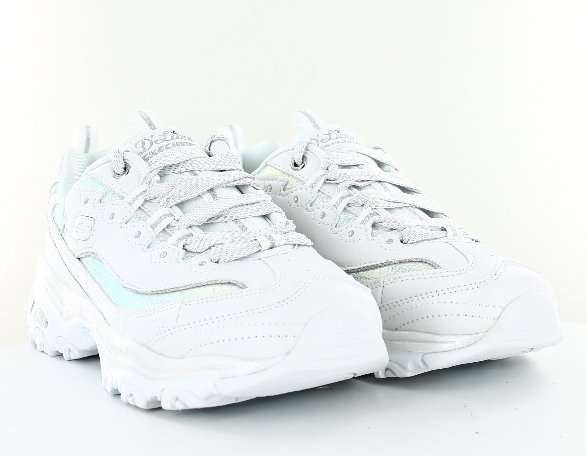 Skechers D lites flash tonic blanc iridiscent