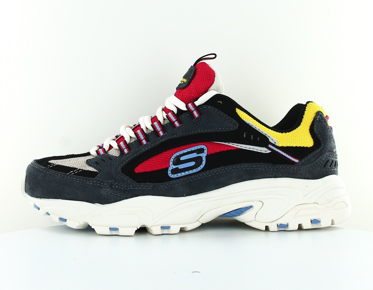 Skechers Stamina cutback gris bleu rouge jaune