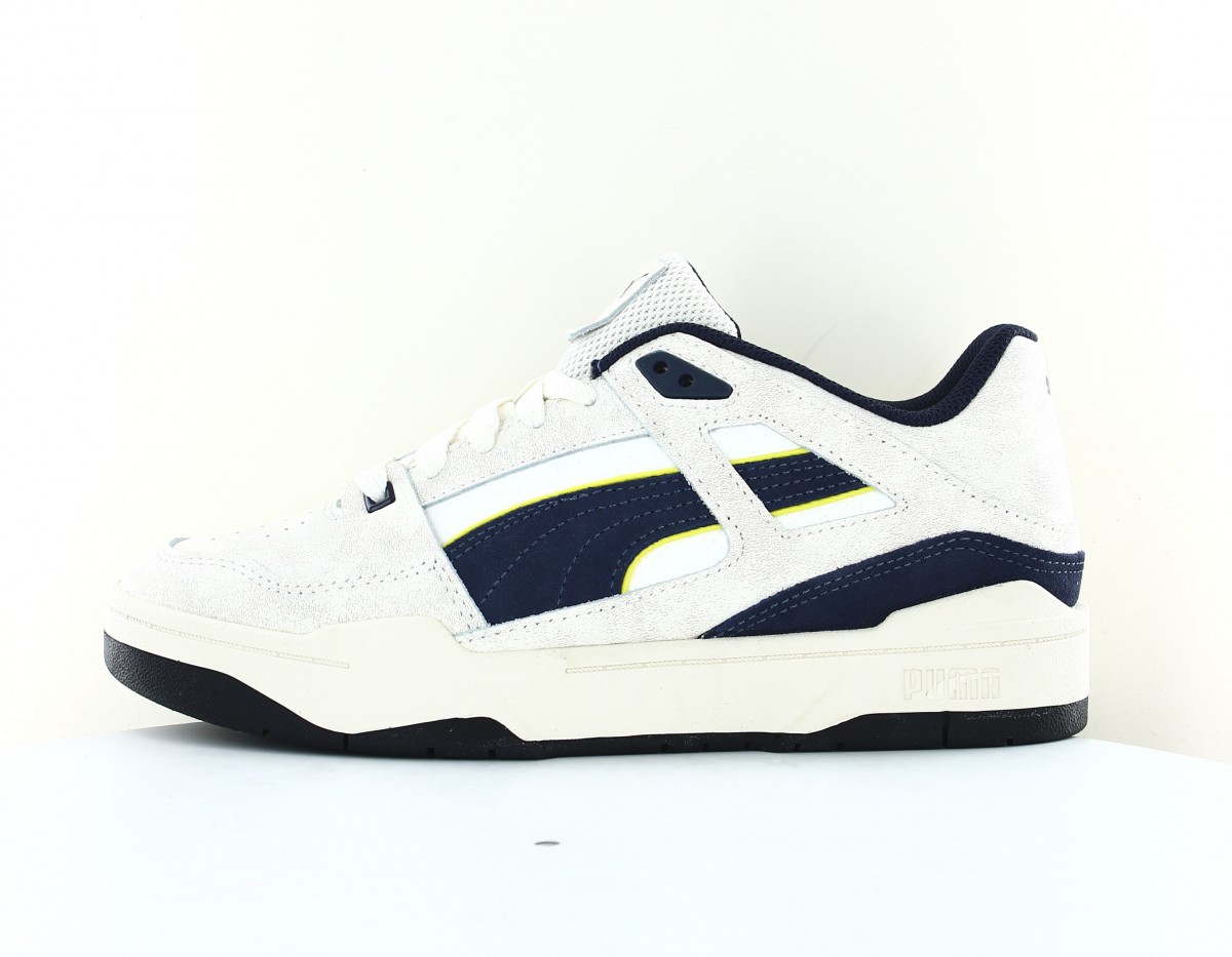 Puma Slipstream always on blanc casse bleu jaune