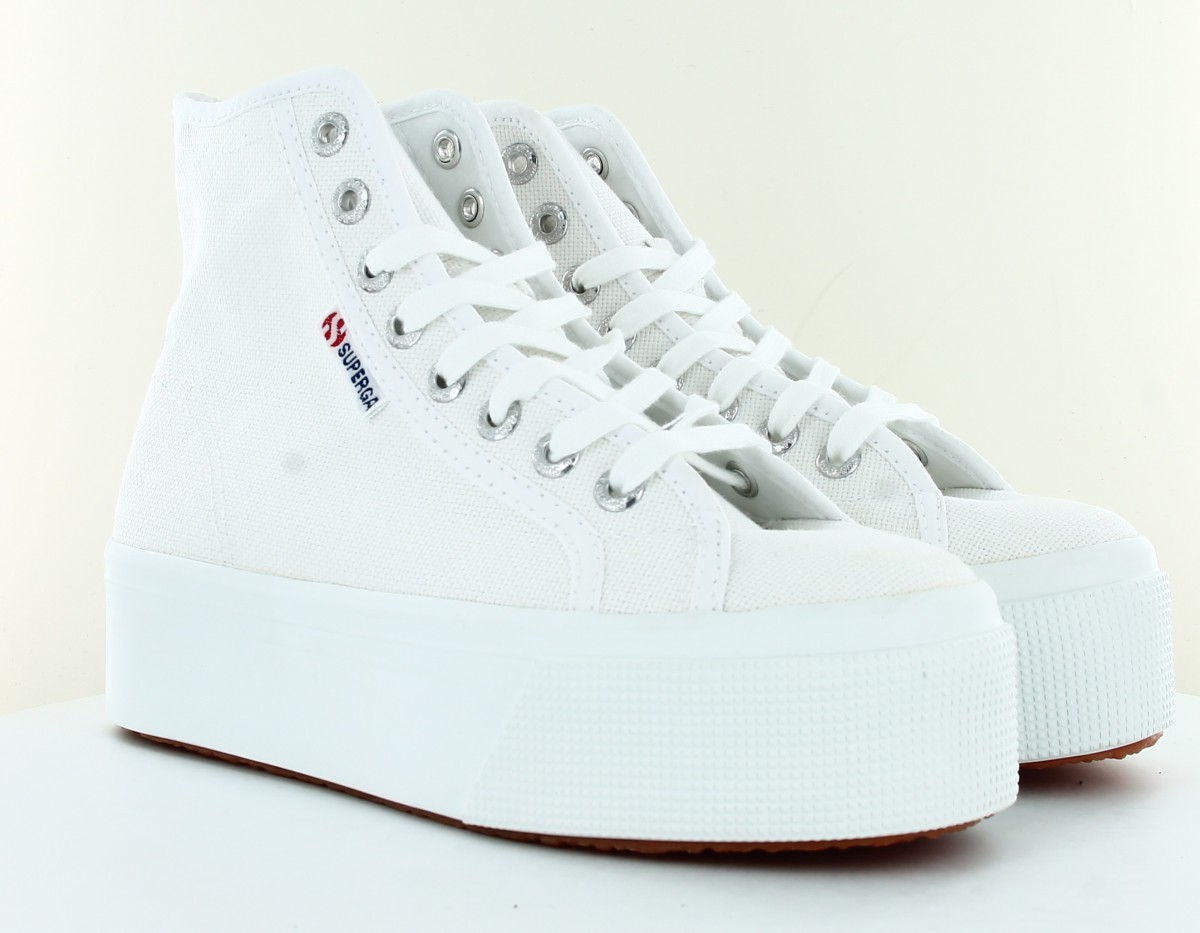 Superga 2708 hi top blanc blanc