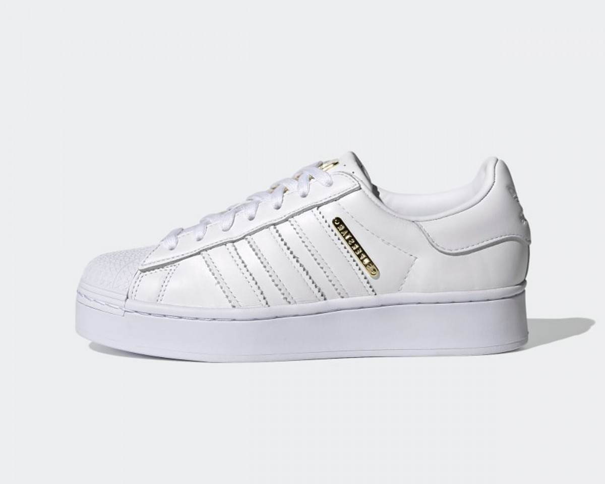 Adidas Superstar bold blanc or