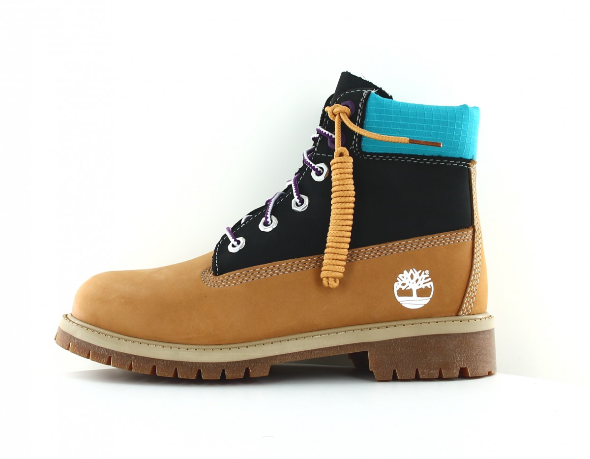 Timberland 6-inch femme beige noir turquoise