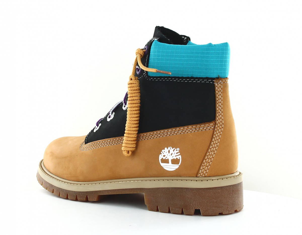 Timberland 6-inch femme beige noir turquoise
