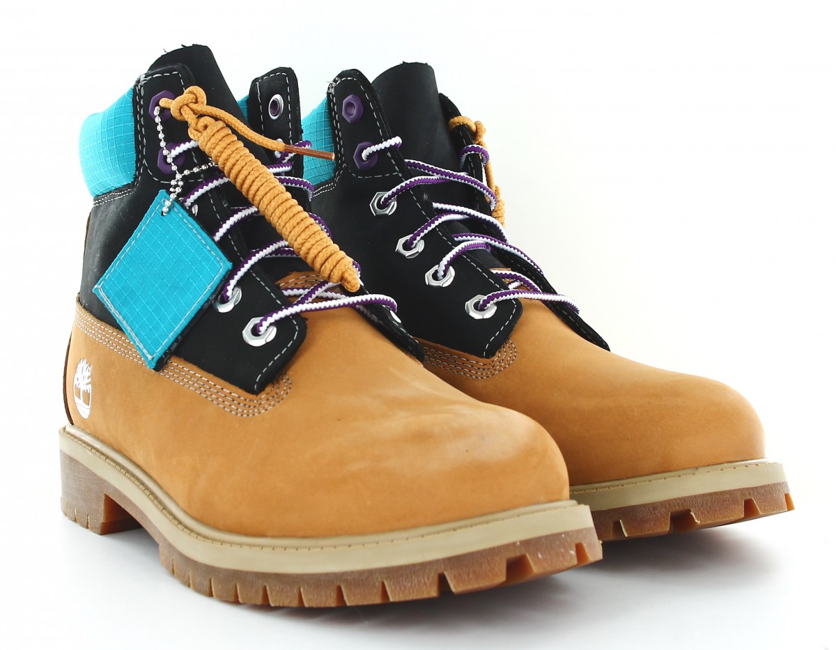 Timberland 6-inch femme beige noir turquoise