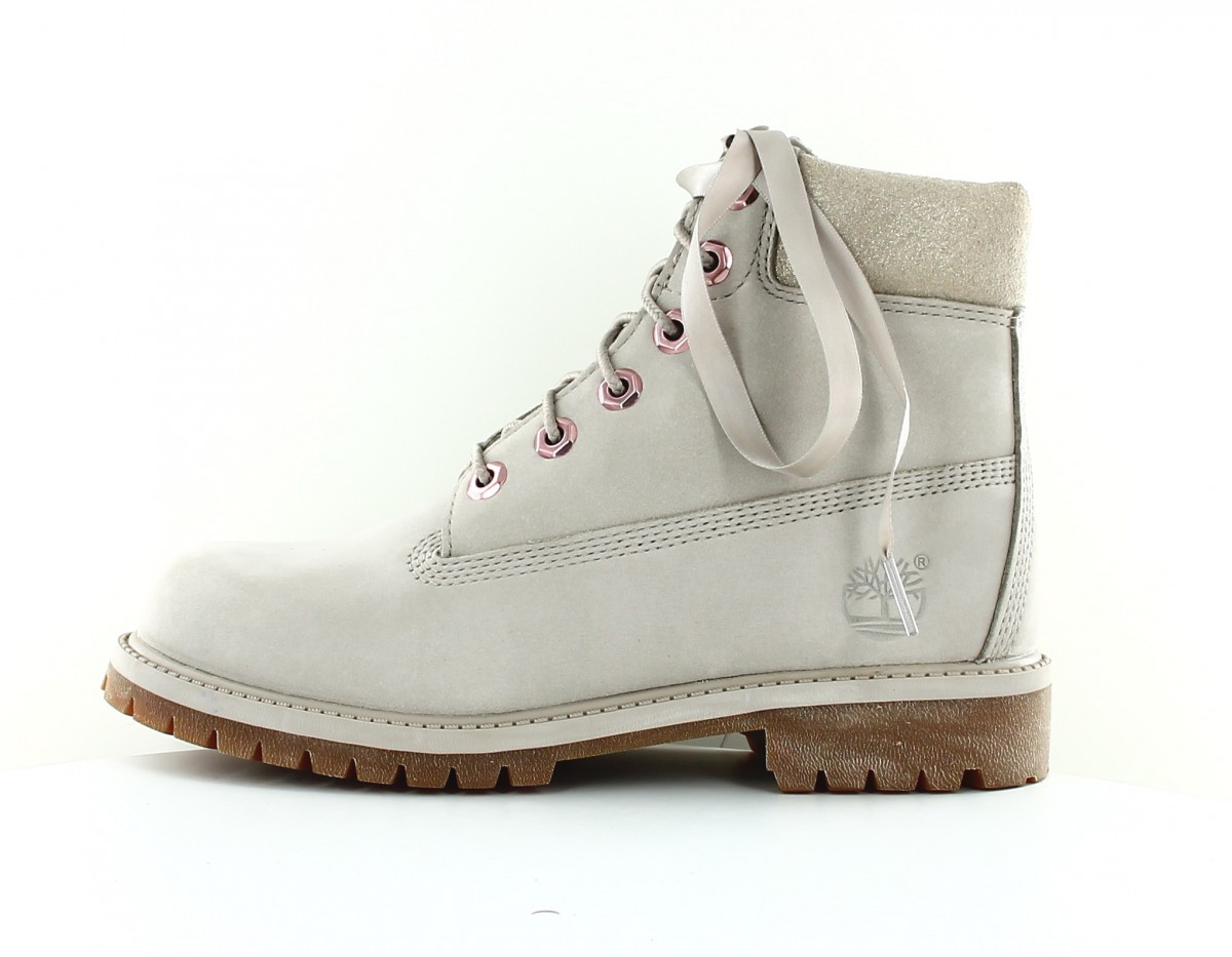 Timberland 6-inch femme gris clair rose gold