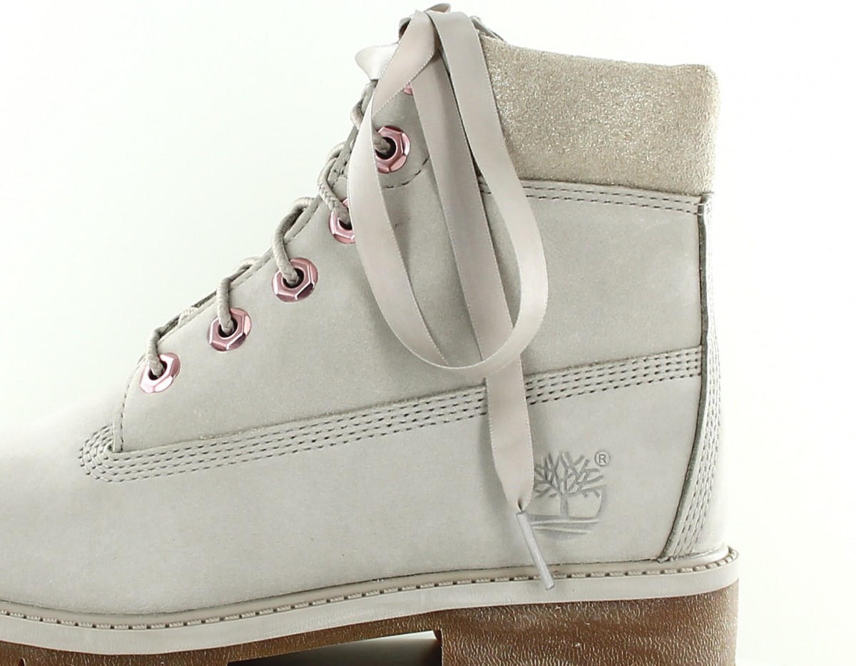 Timberland 6-inch femme gris clair rose gold