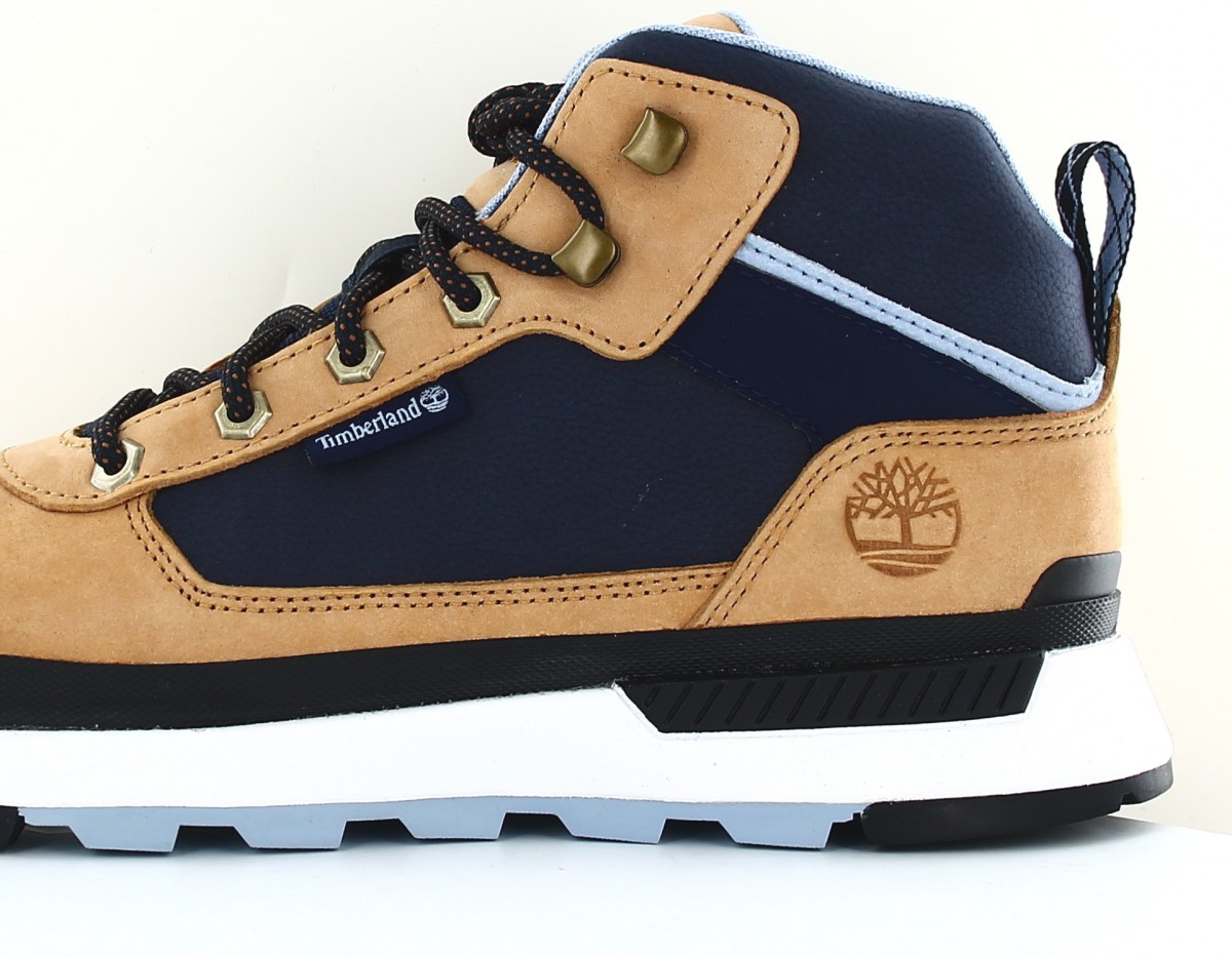 Timberland Field trekker mid bleu marine beige wheat