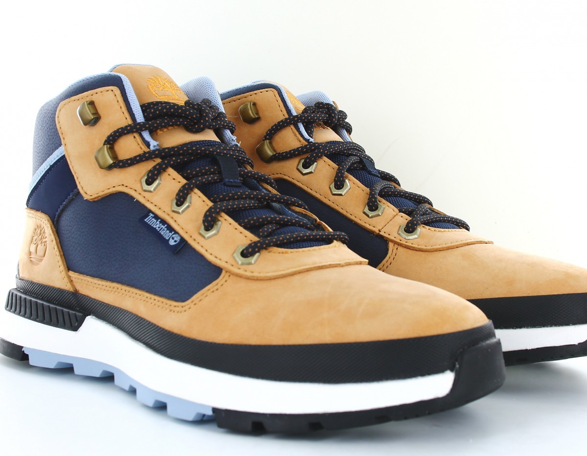 Timberland Field trekker mid bleu marine beige wheat