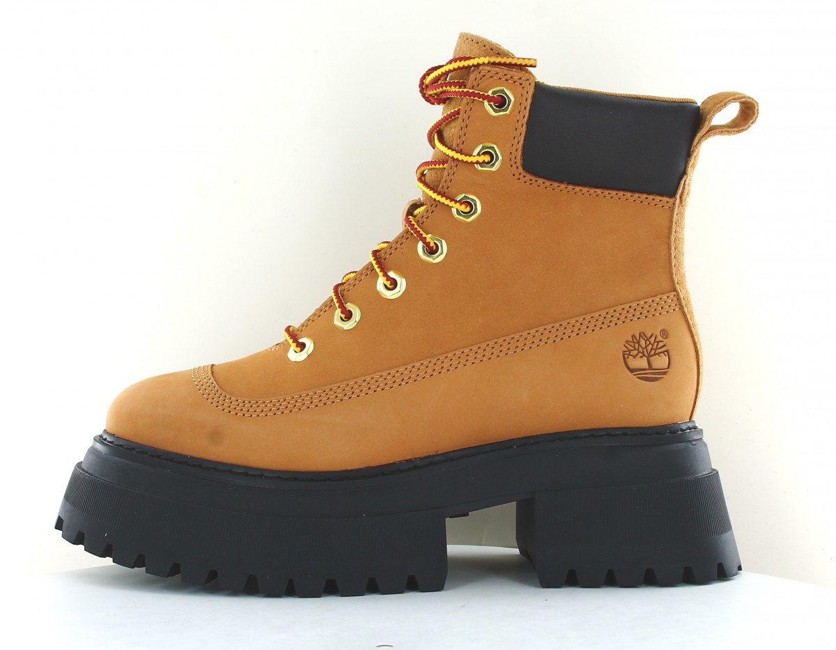 Timberland Sky 6in lace up beige wheat noir marron