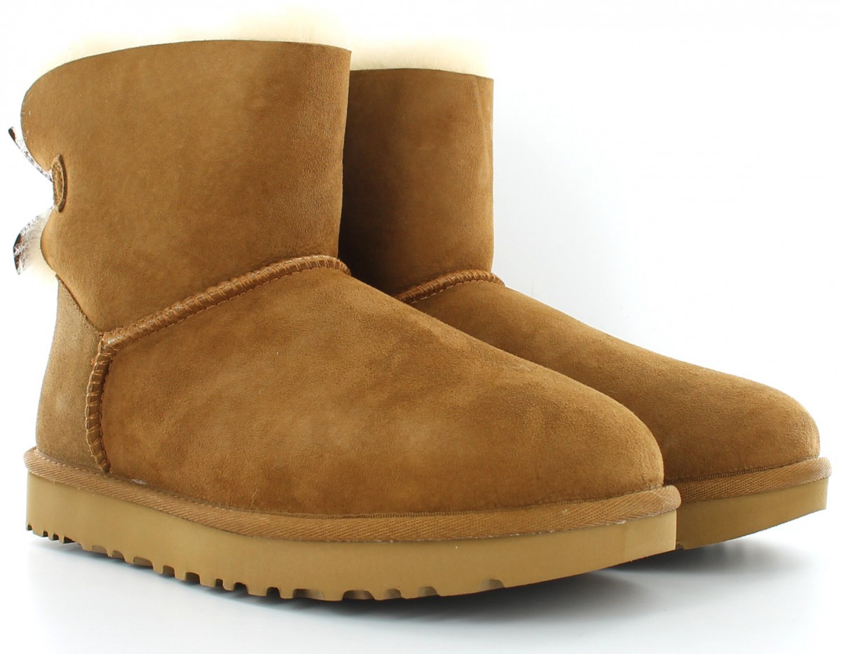 Ugg Mini Bailey Bow BEIGE/CHESTNUT