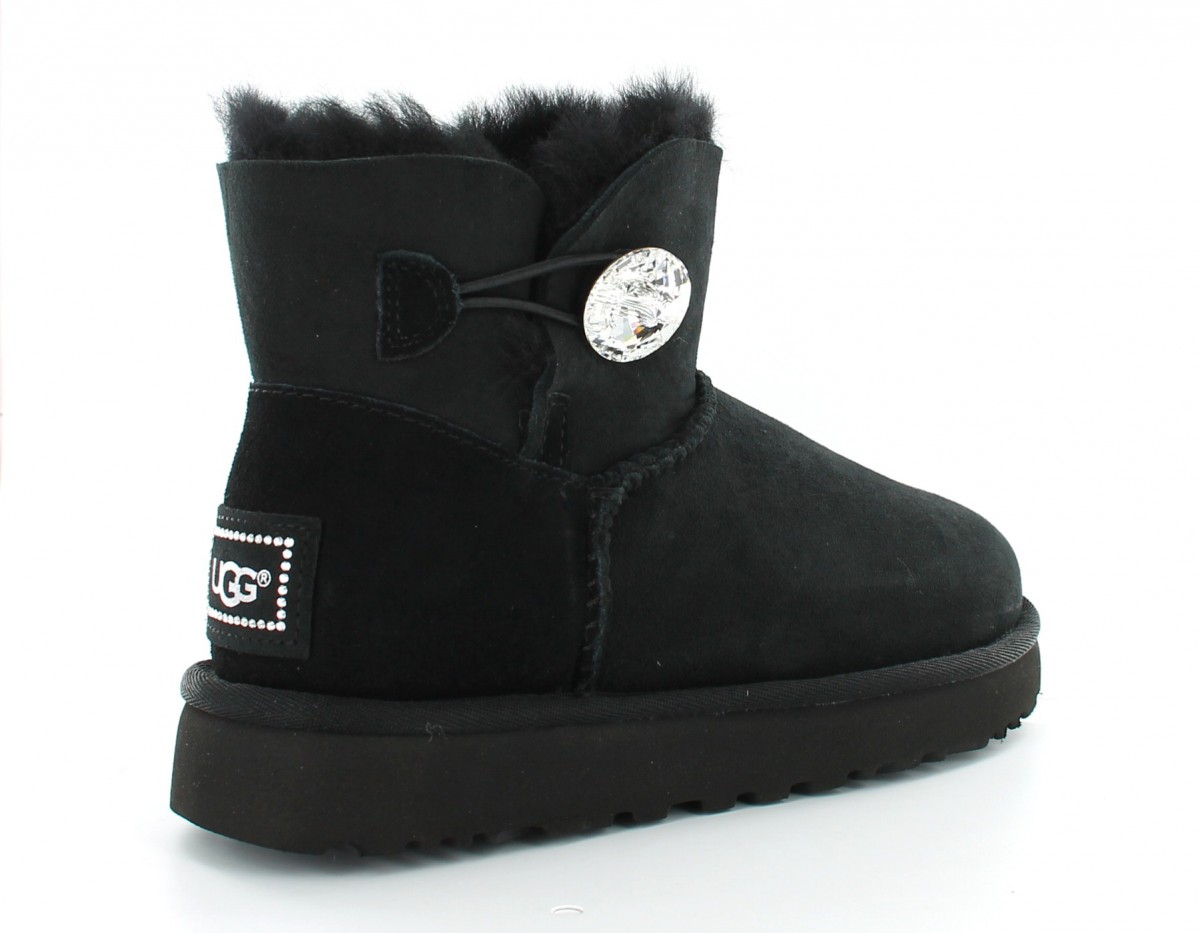 Ugg Mini Bailey Button Bling NOIR