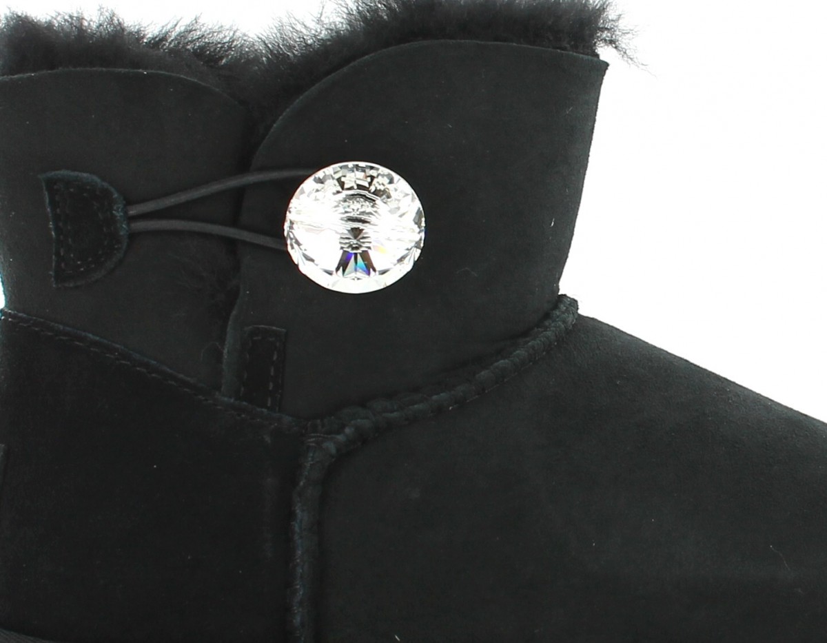 Ugg Mini Bailey Button Bling NOIR