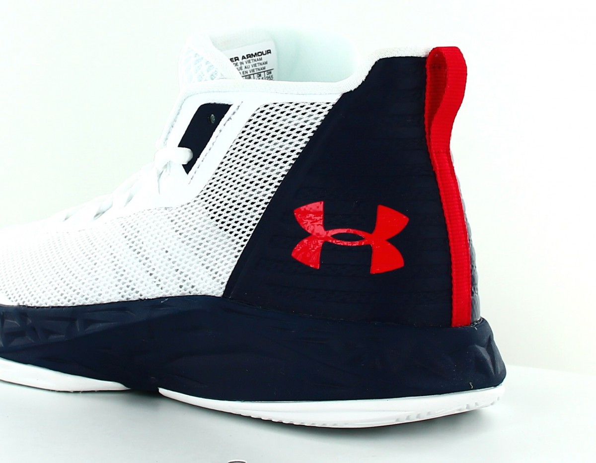 Under Armour Jet Mid blanc bleu