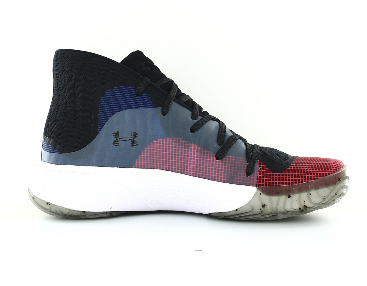 Underarmor Spawn mid noir rouge bleu