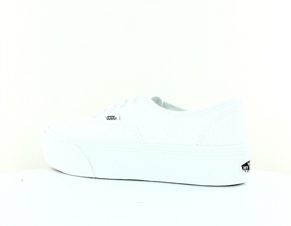 vans authentic platform blanche